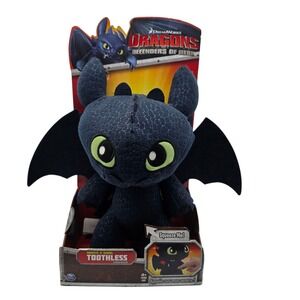 DreamWorks‎ Dragons Defenders of Berk Toothless Plush Squeeze & Growl 2013 New